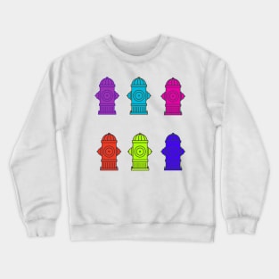 Pop Art Fire Hydrants Crewneck Sweatshirt